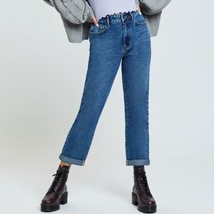 PACSUN Timmy Blue Wash High Rise Mom Jeans